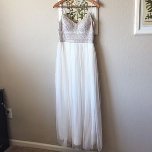 Beaded bodice long dress